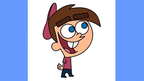 The shape is similar to an upside-down letter U with a line across the opening. . How to draw timmy turner